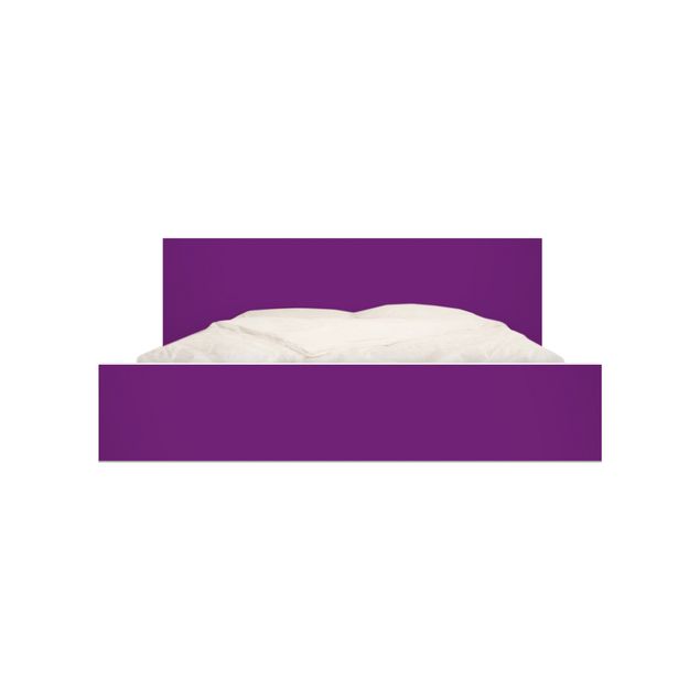 Möbelfolie für IKEA Malm Bett niedrig 140x200cm - Klebefolie Colour Purple