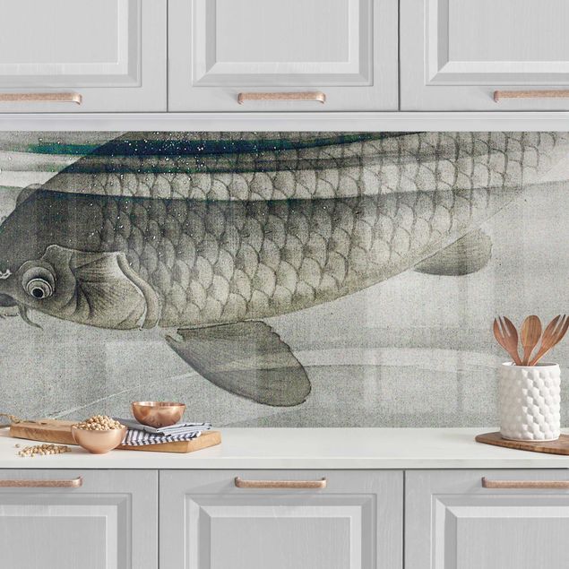 Küche Dekoration Vintage Illustration Asiatische Fische III