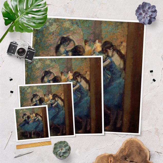 Wandbilder Portrait Edgar Degas - Blaue Tänzerinnen