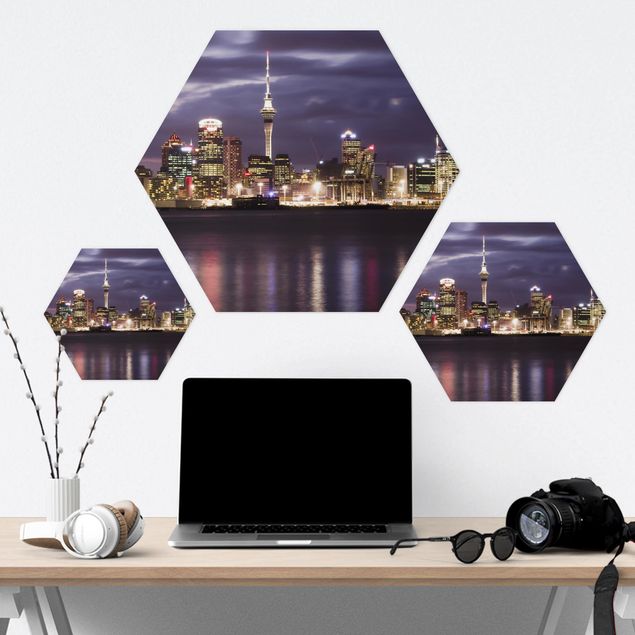 Hexagon Bild Forex - Auckland bei Nacht