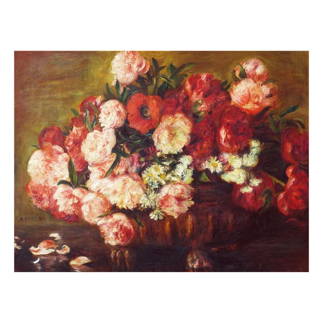 Spritzschutz Blumen Auguste Renoir - Stillleben mit Pfingstrosen