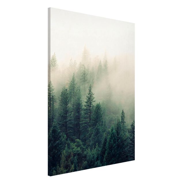 Magnettafel - Wald im Nebel Erwachen - Hochformat 2:3