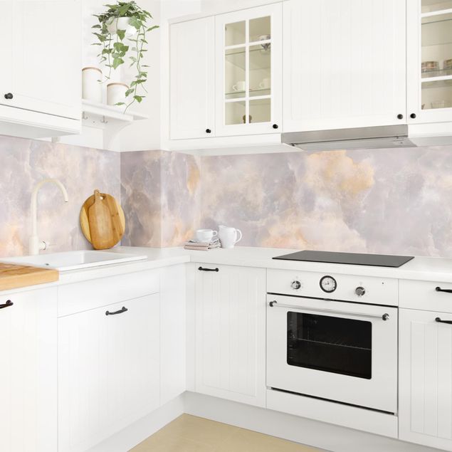 Glasrückwand Küche Onyx Marmor