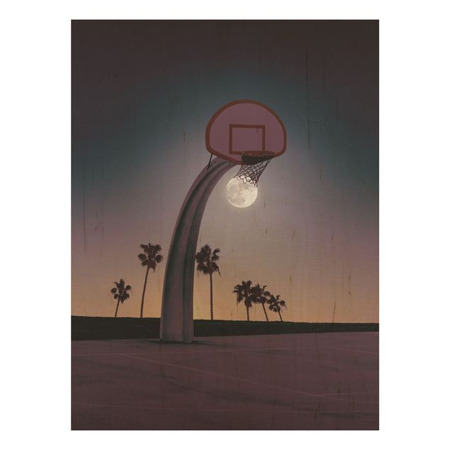 Jonas Loose Kunstdrucke Basketball mit Mond