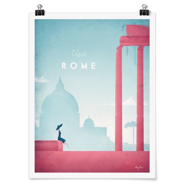 Poster Vintage Reiseposter - Rom
