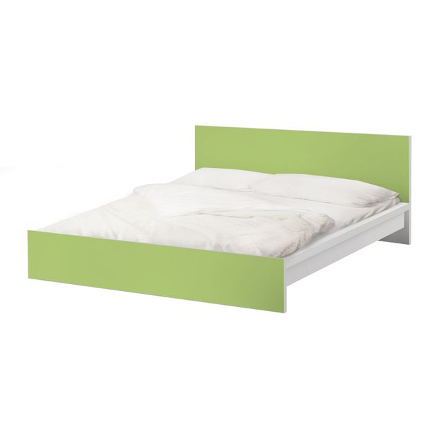 Möbelfolie für IKEA Malm Bett niedrig 180x200cm - Klebefolie Colour Spring Green