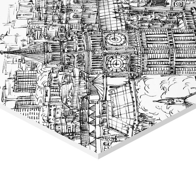 Bilder Hexagon Stadtstudie - London Eye