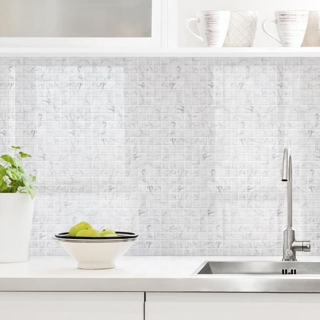 Küche Dekoration Mosaikfliese Marmoroptik Bianco Carrara