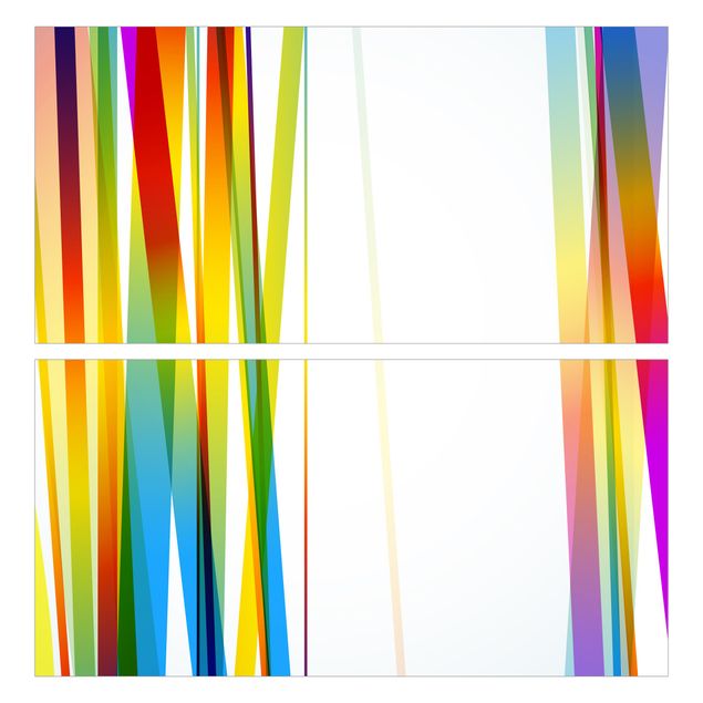 Möbelfolie für IKEA Malm Kommode - Selbstklebefolie Rainbow stripes