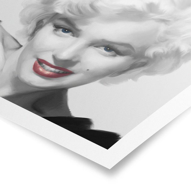 Wandbilder Portrait Marilyn auf Sofa