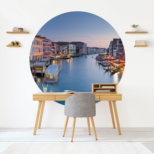 Wanddeko Küche Abendstimmung auf Canal Grande in Venedig