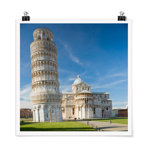 Poster Skylines Der schiefe Turm von Pisa