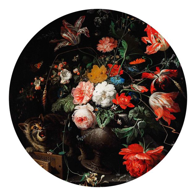 Blumentapete Abraham Mignon - Das umgeworfene Bouquet