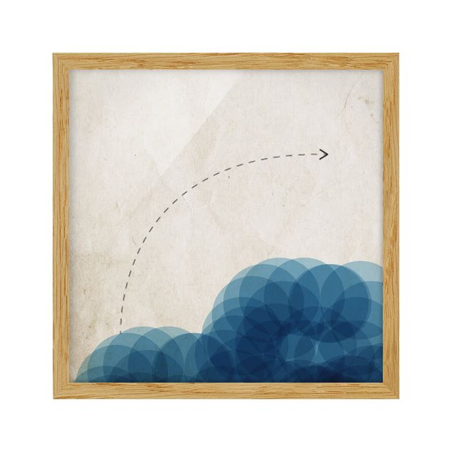 Wandbilder Abstrakt Abstrakte Formen - Kreise in Blau