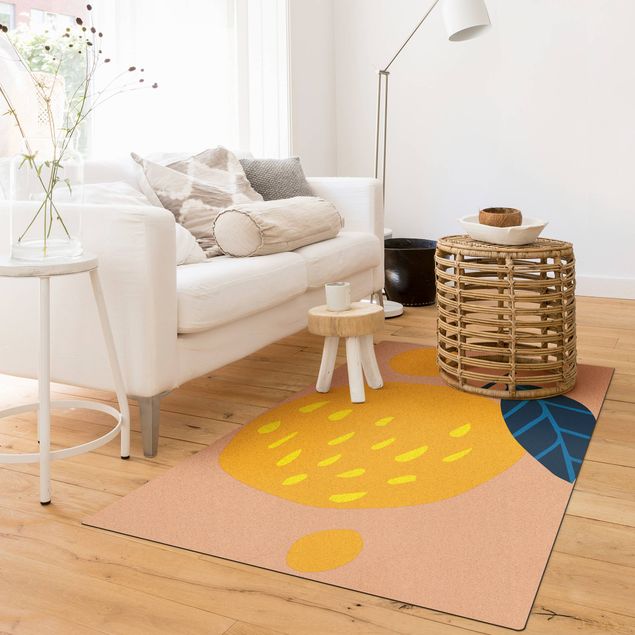 Moderne Teppiche Abstrakte Formen - Orange