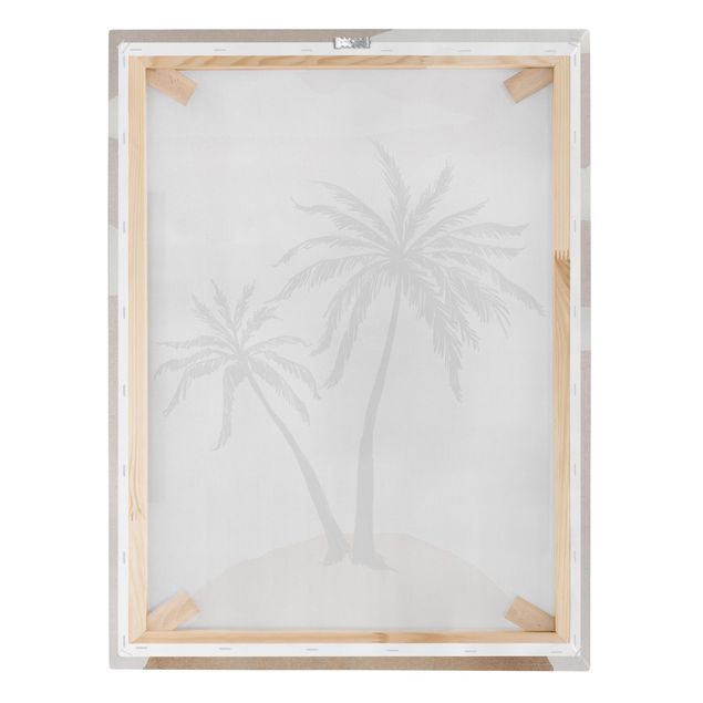 schöne Leinwandbilder Abstrakte Palmeninsel
