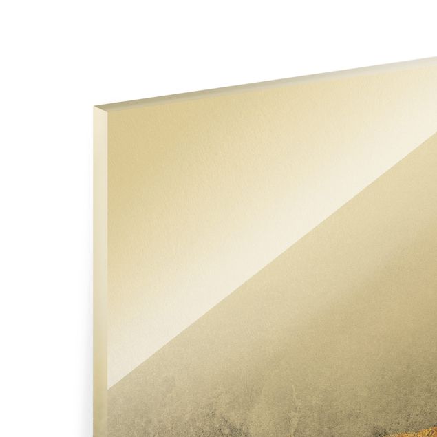 Fredriksson Bilder Abstrakter Goldener Horizont Schwarz Weiß