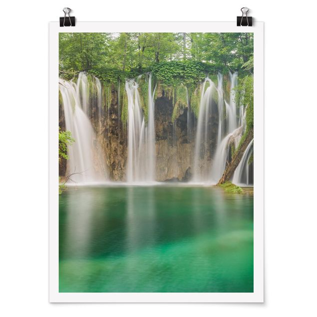 Poster Natur Wasserfall Plitvicer Seen