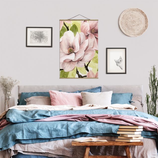 Wandbilder Floral Magnolie errötet I