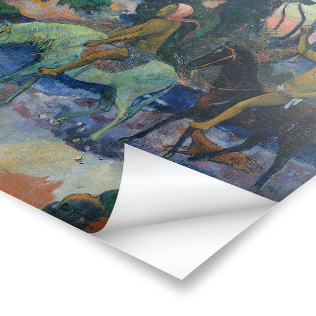 Wandbilder Blau Paul Gauguin - Die Flucht