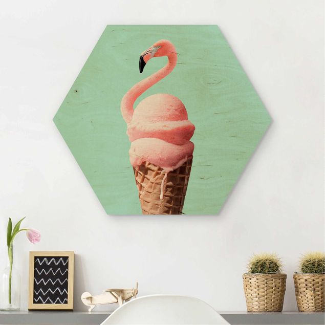 Jonas Loose Bilder Eis mit Flamingo
