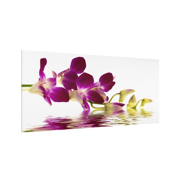 Spritzschutz Küche Glas Pink Orchid Waters