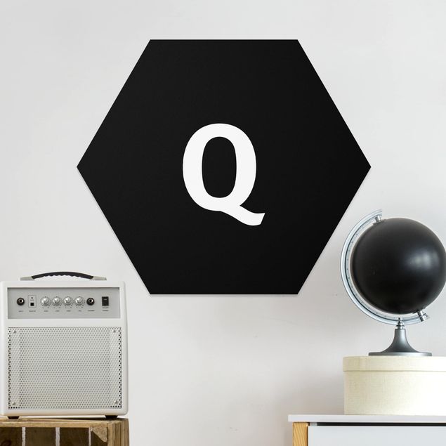 Wandbilder Buchstaben Buchstabe Schwarz Q
