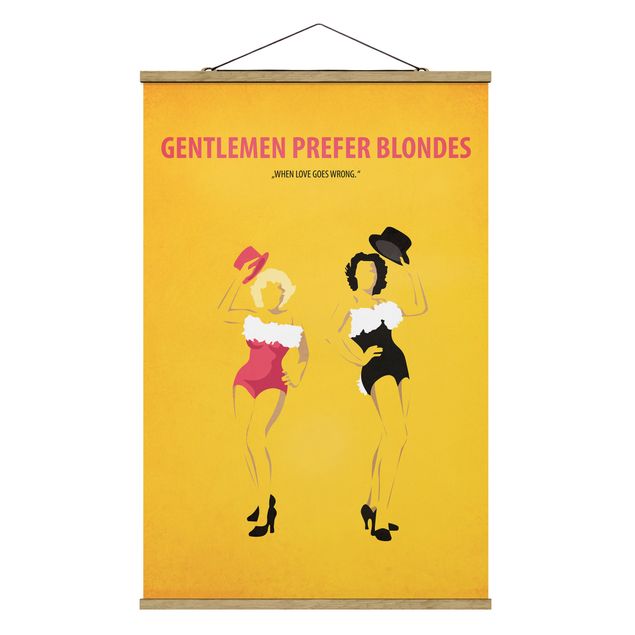 Wandbilder Modern Filmposter Gentlemen prefer blondes