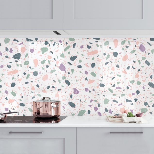 Wanddeko Küche Detailliertes Terrazzo Muster Agrigento