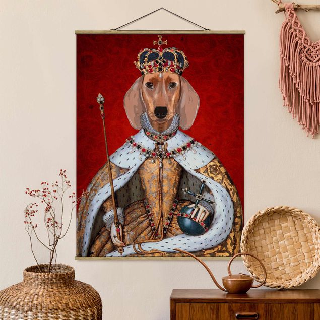 Wanddeko Küche Tierportrait - Dackelkönigin