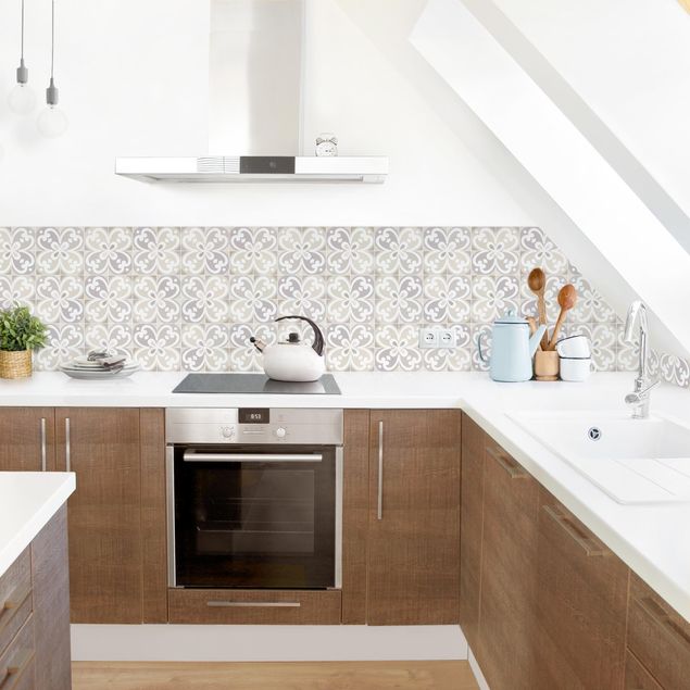 Glasrückwand Küche Geometrische Fliesen - Mantua