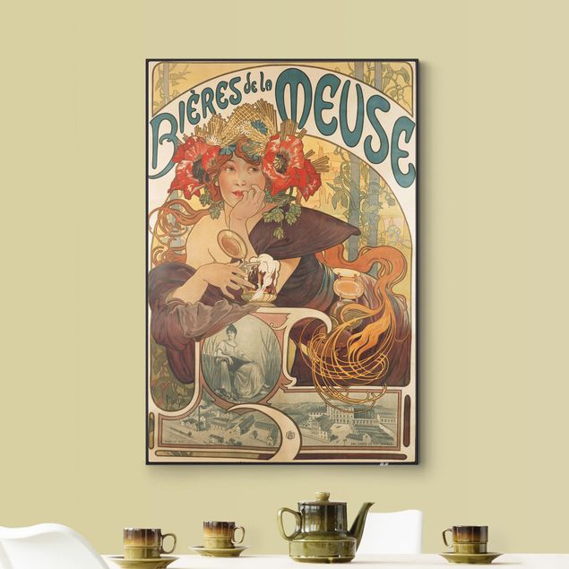 Küche Dekoration Alfons Mucha - Plakat für La Meuse Bier