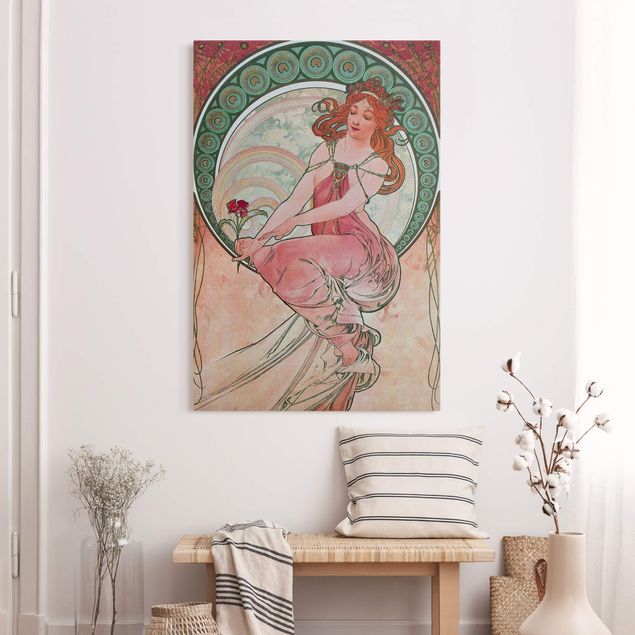 Wandbilder Kunstdrucke Alfons Mucha - Vier Künste - Die Malerei