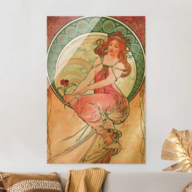 Art Deco Bilder Alfons Mucha - Vier Künste - Die Malerei