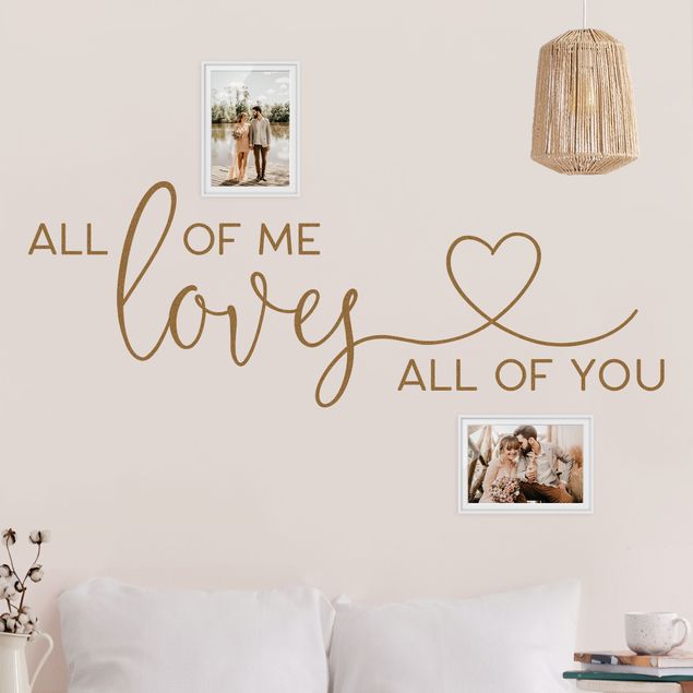 Wandsticker All of me loves all of you Herz