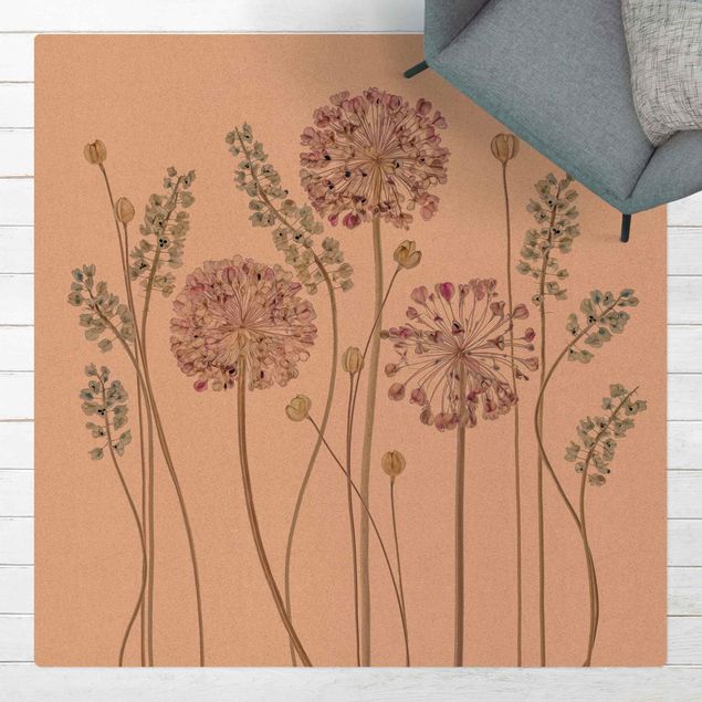 Moderne Teppiche Allium Illustration