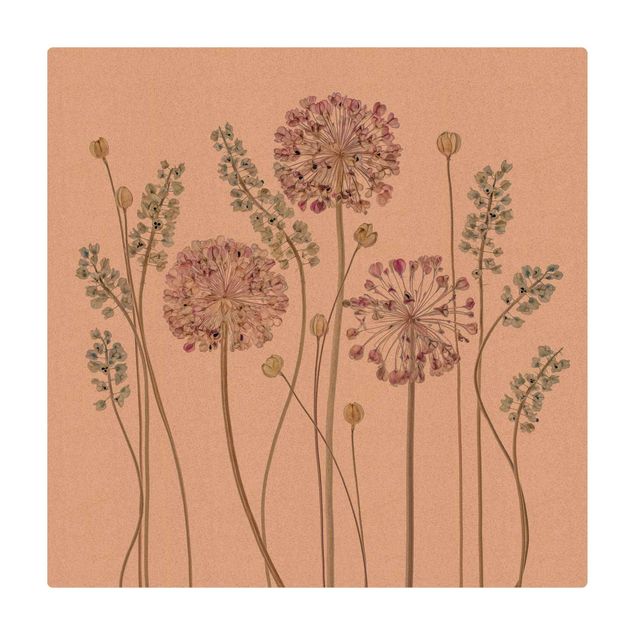 Teppich Esszimmer Allium Illustration