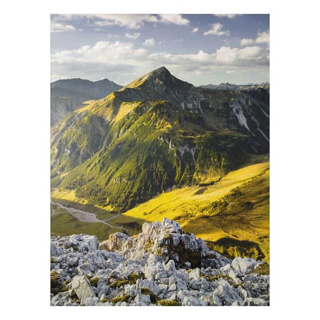 Wandbilder Berge Berge und Tal der Lechtaler Alpen im Tirol