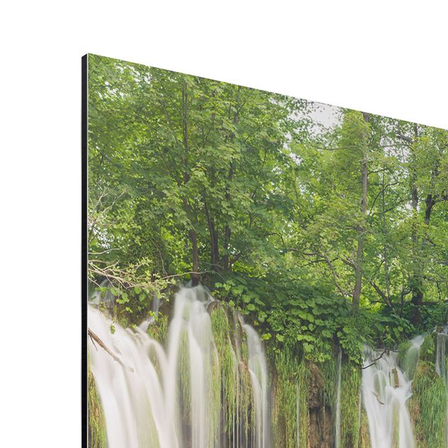 Wandbilder Grün Wasserfall Plitvicer Seen