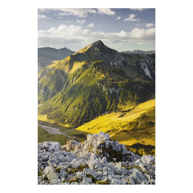 Wandbilder Berge Berge und Tal der Lechtaler Alpen im Tirol