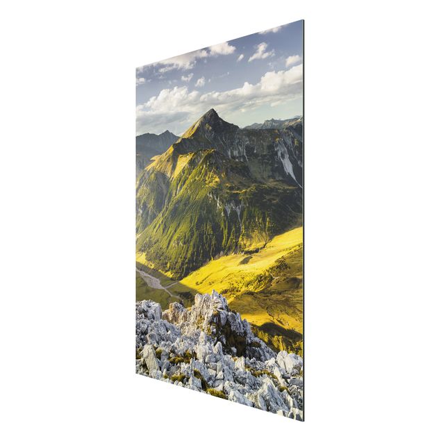 Wandbilder Landschaften Berge und Tal der Lechtaler Alpen im Tirol