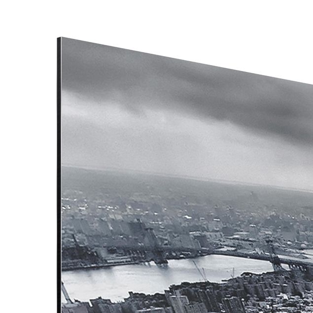 Wandbilder Schwarz-Weiß Blick über Manhattan