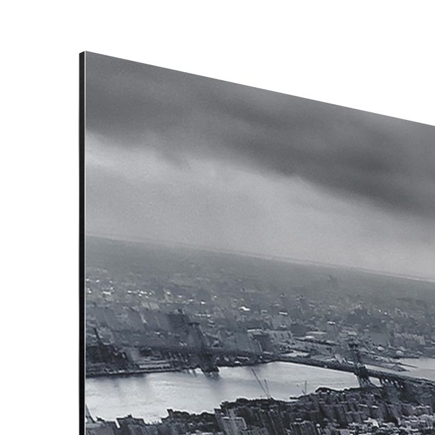 Wandbilder Schwarz-Weiß Blick über Manhattan