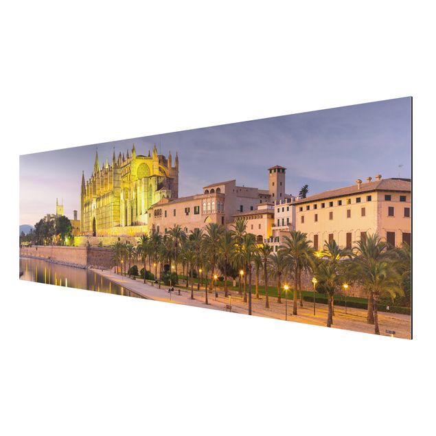 Wandbilder Architektur & Skyline Catedral de Mallorca Wasserspiegelung