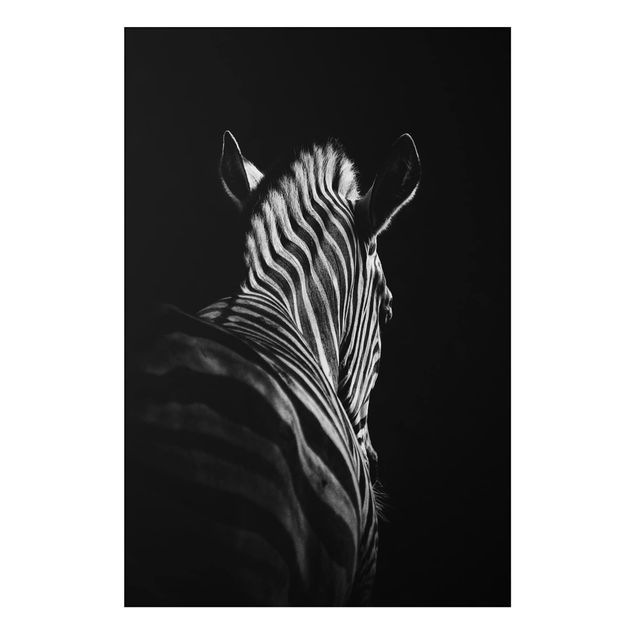 Wanddeko Küche Dunkle Zebra Silhouette