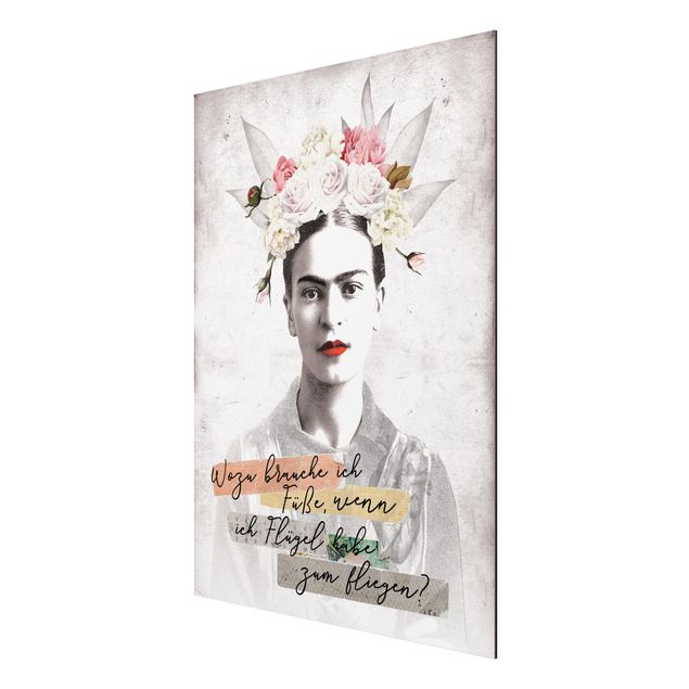 Wandbilder Portrait Frida Kahlo - Zitat