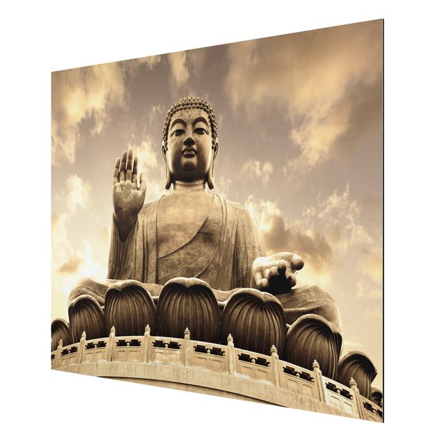Wandbilder Retro Großer Buddha Sepia