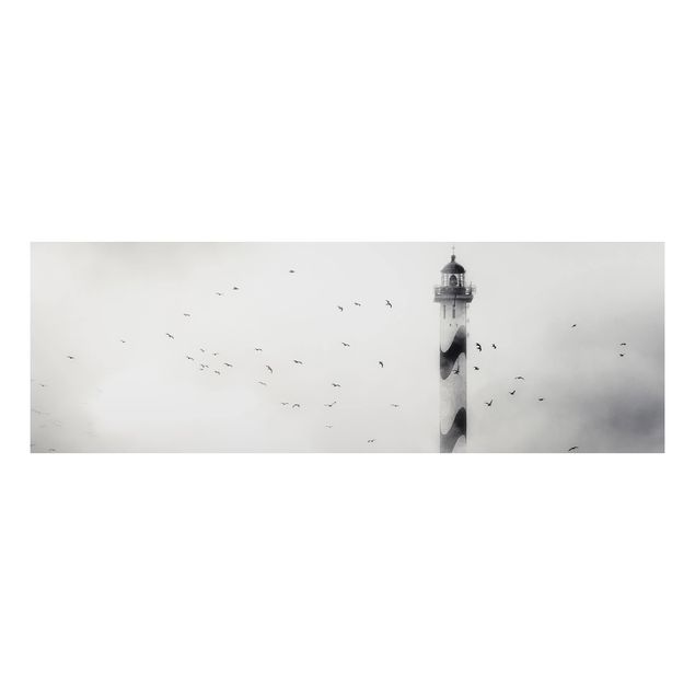 Wandbilder Landschaften Leuchtturm im Nebel