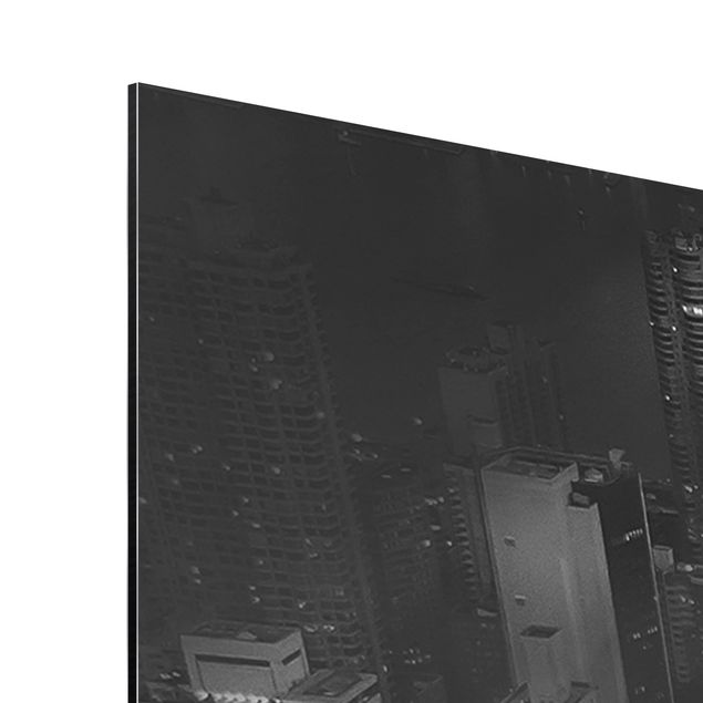 Wandbilder Schwarz-Weiß Sonnenlicht über New York City