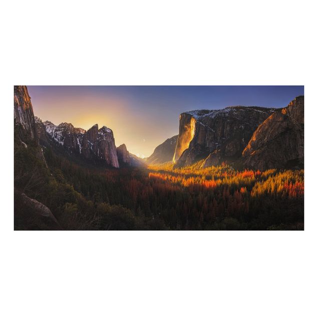 Wandbilder Berge Sonnenuntergang im Yosemite